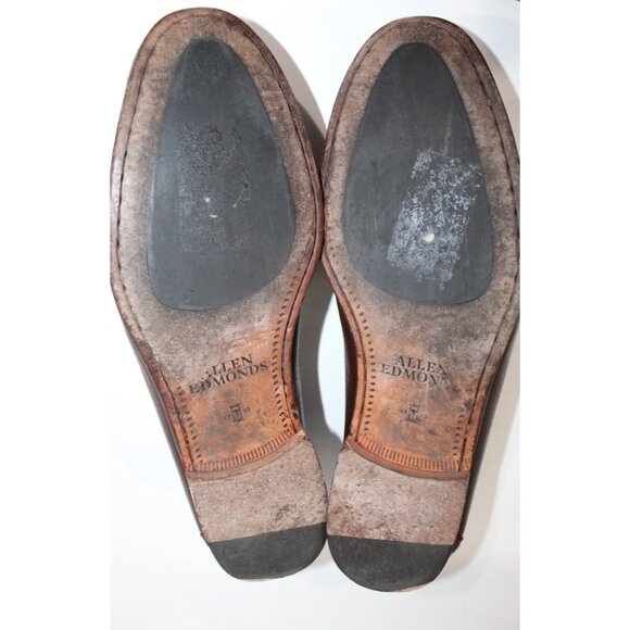 Allen Edmonds VINCI Brown Leather Moc Toe Slip On Horsebit Loafers Mens 10.5 D main image 10